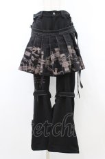 画像1: h.ANARCHY / ラップ付きベルトパンツ  黒 H-26-08-28-1019-HN-PA-AK-ZH (1)
