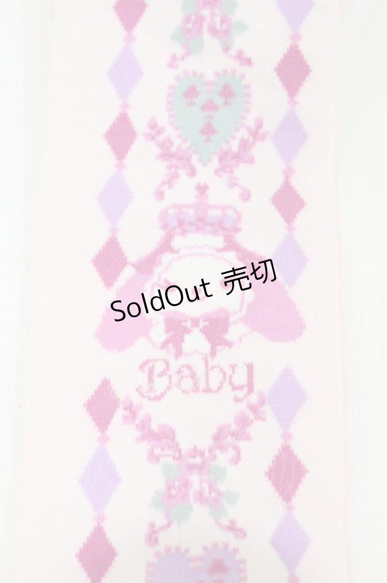 画像2: BABY,THE STARS SHINE BRIGHT / くみゃちゃんの Fun Fun School Coronation柄オーバーニーソックス 22-24cm ピンク H-26-08-28-1002-BA-ZA-YZ-ZH (2)