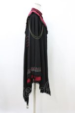 画像3: Ozz oneste / 薔薇刺繍ポンチョ  赤×黒 H-26-08-28-1022-OO-JA-AK-ZH (3)