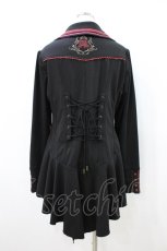 画像2: Ozz Croce / 薔薇刺繍ZIPジャケット  黒 H-26-08-28-1023-OO-JA-AK-ZH (2)