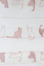 画像2: PINK HOUSE / ねこ刺繍ストール  生成り H-26-08-28-009-LO-ZA-NS-ZH (2)