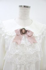 画像3: Amavel / Classique Dolly Ribbonレースジャボブラウス Free オフ/ピンク H-26-08-28-058-CA-BL-NS-ZH (3)