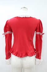 画像2: Angelic Pretty / ネックレスリボンカットソー Free アカ H-26-08-28-061-AP-TO-NS-ZH (2)