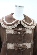 画像3: axes femme kawaii / レースフリルショートコート M ブラウン H-26-08-28-062-AX-CO-NS-ZH (3)