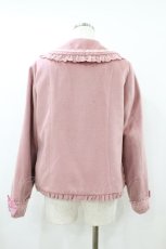 画像2: axes femme kawaii / レースフリルショートコート M ピンク H-26-08-28-063-AX-CO-NS-ZH (2)