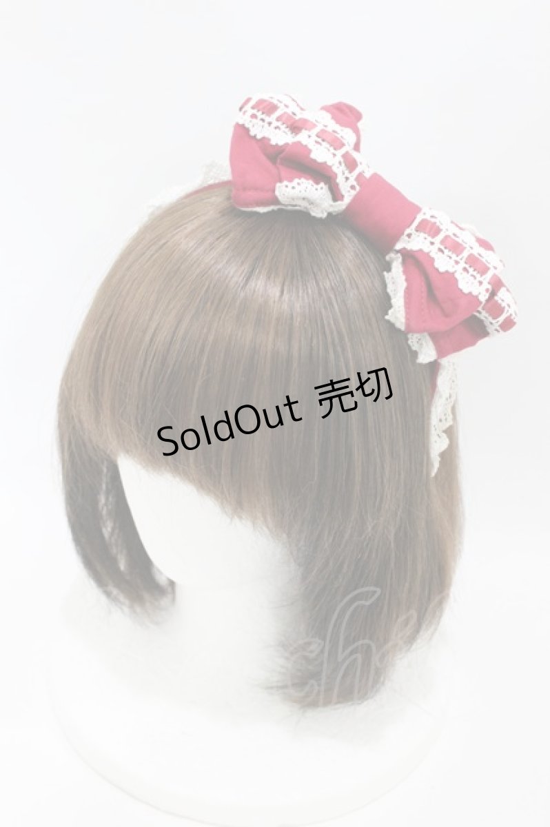 画像1: Angelic Pretty / リボンカチューシャ  レッド H-26-08-28-014-AP-AC-NS-ZH (1)