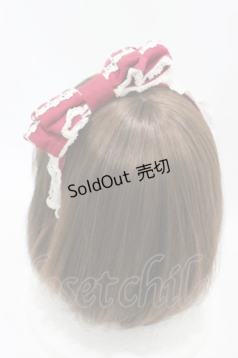 画像2: Angelic Pretty / リボンカチューシャ  レッド H-26-08-28-014-AP-AC-NS-ZH (2)
