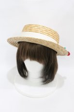 画像1: Angelic Pretty / Strawberry ParlourストローHat  ナチュラル/オフ H-26-08-28-015-AP-AC-NS-ZH (1)