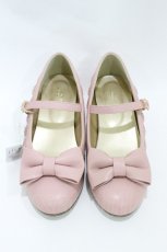画像1: axes femme kawaii / ローヒールリボンパンプス L(24.5cm) ピンク H-26-08-28-002-AX-SH-NS-ZH (1)
