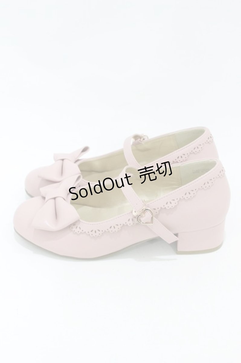 画像2: axes femme kawaii / ローヒールリボンパンプス L(24.5cm) ピンク H-26-08-28-002-AX-SH-NS-ZH (2)