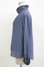 画像2: Jane Marple Dans Le Salon / ダブルフリルクランプルカラーブラウス M ブルーグレー H-26-08-29-025-JM-BL-AK-ZH (2)