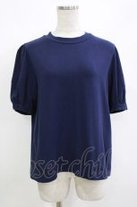 画像1: Jane Marple / Tulle Frill Puffy Sleeve Pullover  ネイビー H-26-08-29-031-JM-TO-KB-ZH (1)