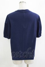 画像3: Jane Marple / Tulle Frill Puffy Sleeve Pullover  ネイビー H-26-08-29-031-JM-TO-KB-ZH (3)