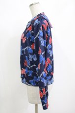 画像2: Jane Marple / Anniversary ribbonsジップアップブルゾン M ネイビー H-26-08-29-032-JM-TO-AK-ZH (2)