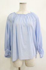 画像1: Jane Marple Dans Le Salon / Cotton voile fluffy blouse M ブルーグレー H-26-08-29-036-JM-BL-AK-ZH (1)