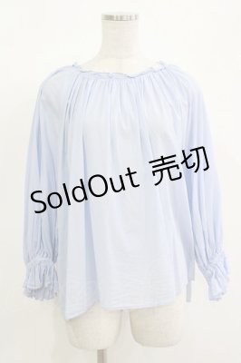 Preview of Cotton voile fluffy blouse M ブルーグレー