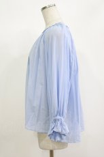 画像2: Jane Marple Dans Le Salon / Cotton voile fluffy blouse M ブルーグレー H-26-08-29-036-JM-BL-AK-ZH (2)