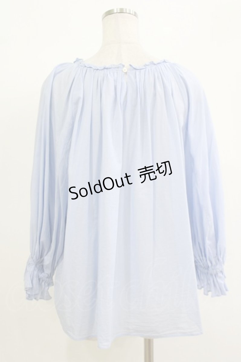 画像3: Jane Marple Dans Le Salon / Cotton voile fluffy blouse M ブルーグレー H-26-08-29-036-JM-BL-AK-ZH (3)