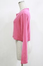画像2: MILK / MILKショート L.S Tee  ディープピンク×ピンク H-26-08-29-039-ML-TO-KB-ZH (2)