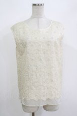画像1: Jane Marple Dans Le Salon / flower lace tops M アイボリー H-26-08-29-045-JM-TO-AK-ZH (1)