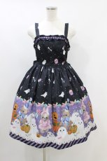 画像1: axes femme kawaii / ハロウィンナイトジャンパースカート M ブラック H-26-08-29-1015-AX-OP-NS-ZH (1)