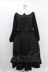 画像1: m petit by misako / クロミ/ワッペン付きワンピース LL ブラック H-26-08-29-1022-LO-OP-NS-ZH (1)