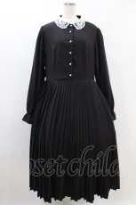 画像1: m petit by misako / AM*レースエリプリーツワンピース LL ブラック H-26-08-29-1023-LO-OP-NS-ZH (1)