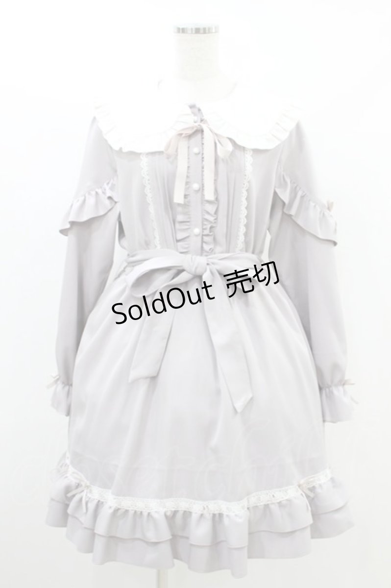 画像1: DearMyLove / はしごレースフリルリボンワンピース LL ラベンダー H-26-08-29-1026-GO-OP-NS-ZH (1)