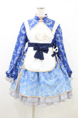 Preview of パンダチャイナメイドワンピース M ブルー