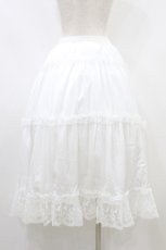 画像2: m petit by misako / MSKサテンキリカエペチSK LL 白 H-26-08-29-1033-LO-SK-NS-ZH (2)