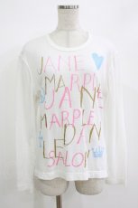 画像1: Jane Marple / ロゴプリントのロングスリーブトップス  白 H-26-08-29-049-JM-TO-KB-ZH (1)