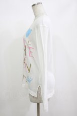 画像2: Jane Marple / ロゴプリントのロングスリーブトップス  白 H-26-08-29-049-JM-TO-KB-ZH (2)