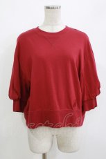 画像1: Jane Marple Dans Le Salon / Half puffy sleeve sweatshirt  ワイン H-26-08-29-054-JM-TO-KB-ZH (1)