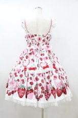 画像2: Angelic Pretty / おめかしBerryジャンパースカート Free 白 H-26-08-29-2054-AP-OP-NS-ZH (2)