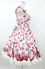画像3: Angelic Pretty / おめかしBerryジャンパースカート Free 白 H-26-08-29-2054-AP-OP-NS-ZH (3)