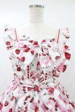 画像4: Angelic Pretty / おめかしBerryジャンパースカート Free 白 H-26-08-29-2054-AP-OP-NS-ZH (4)