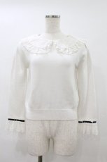 画像1: evelyn / レース衿ニット Free 白 H-26-08-29-2064-LO-TO-NS-ZH (1)