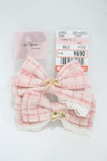 画像1: m petit by misako / TT*AM*2PリボンCL  ピンク H-26-08-29-2011-LO-AC-NS-ZH (1)