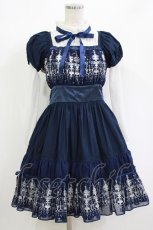 画像1: PUTUMAYO / シャンデリアシフォンワンピース  紺 H-26-08-29-007-PT-OP-AK-ZH (1)