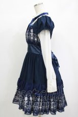 画像2: PUTUMAYO / シャンデリアシフォンワンピース  紺 H-26-08-29-007-PT-OP-AK-ZH (2)