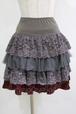 画像6: Ozz Croce / レイヤード刺繍スカート  バーガンディ H-26-08-29-011-OO-SK-AK-ZH (6)