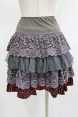 画像7: Ozz Croce / レイヤード刺繍スカート  バーガンディ H-26-08-29-011-OO-SK-AK-ZH (7)