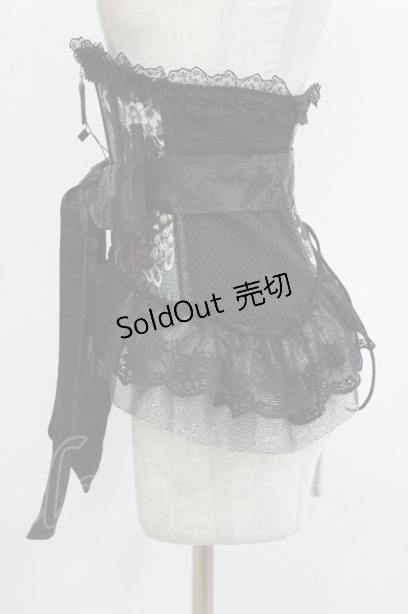 画像2: Qutie Frash / リボンコルセット  黒 H-26-08-29-016-QU-TO-AK-ZH (2)
