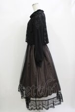 画像2: axes femme / レースチュール長袖ワンピース M ブラック H-26-08-30-033-AX-OP-NS-ZH (2)