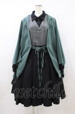 画像1: IRO+IRO / 書生袴ワンピース XL グリーン H-26-08-30-1040-LO-OP-YZ-ZH (1)