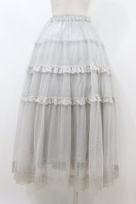 画像2: an another angelus / レースフリルチュールスカート Free L/GRAY H-26-08-30-1046-CA-SK-NS-ZH (2)
