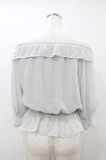 画像2: an another angelus / ブーケ刺繍オフショルブラウス Free BLUE GRAY H-26-08-30-1056-CA-BL-NS-ZH (2)