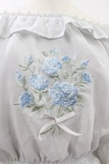 画像3: an another angelus / ブーケ刺繍オフショルブラウス Free BLUE GRAY H-26-08-30-1056-CA-BL-NS-ZH (3)