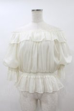 画像1: F&A / シアーオフショルフリルプルオーバーブラウス Free IVORY H-26-08-30-1057-CA-BL-NS-ZH (1)