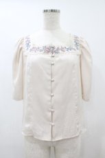 画像1: an another angelus / スクエアネックアンティークローズ刺繍ブラウス Free PINK×PK H-26-08-30-1058-CA-BL-NS-ZH (1)